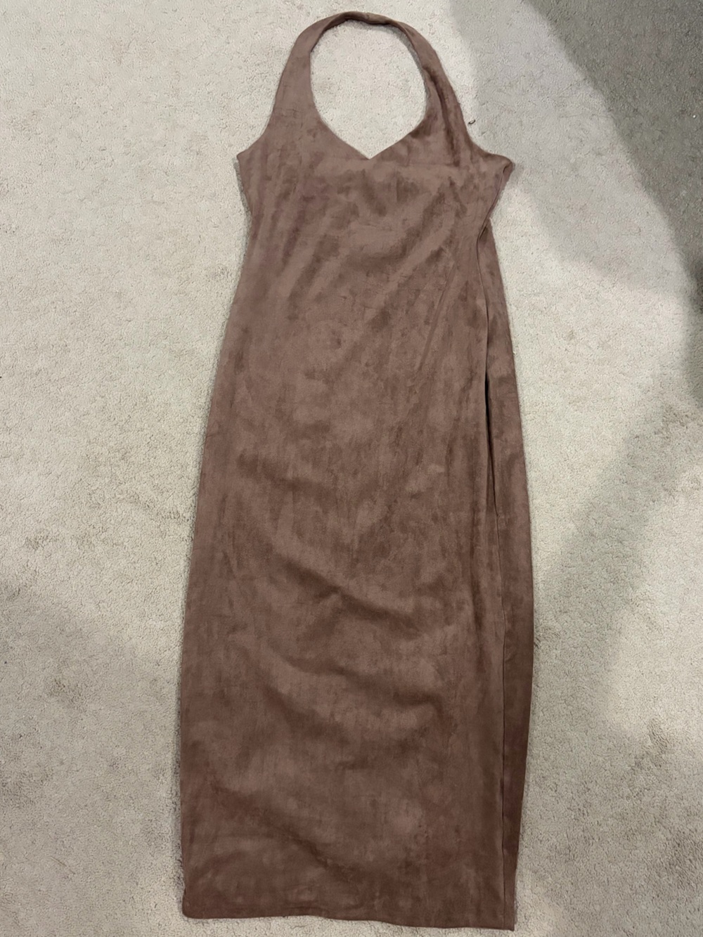 AKIRA Brown Suede-Style Pencil Skirt